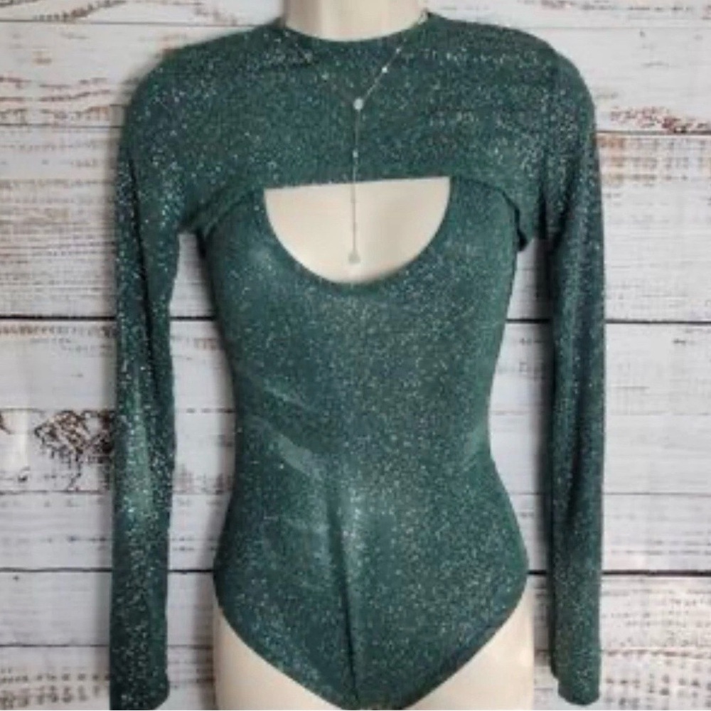 Day G Green Sparkle Bodysuit
